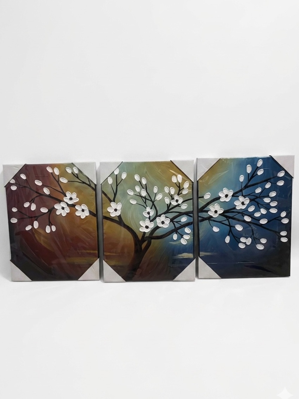 Blossoming Tree Wall Art Triptych Canvas Trio - Picture 6 of 6